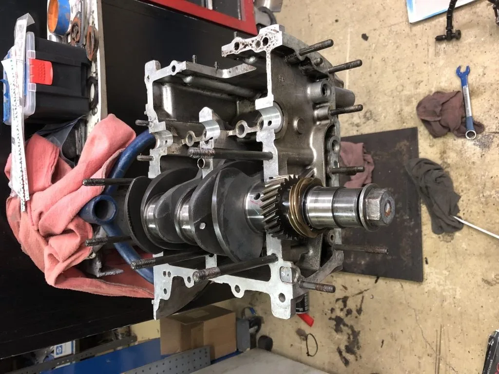 Engine crankshaft work