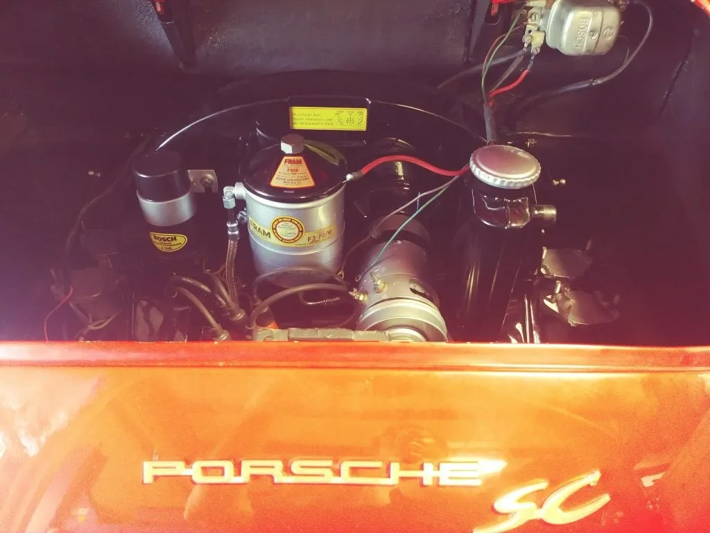 Porsche 356 SC engine bay
